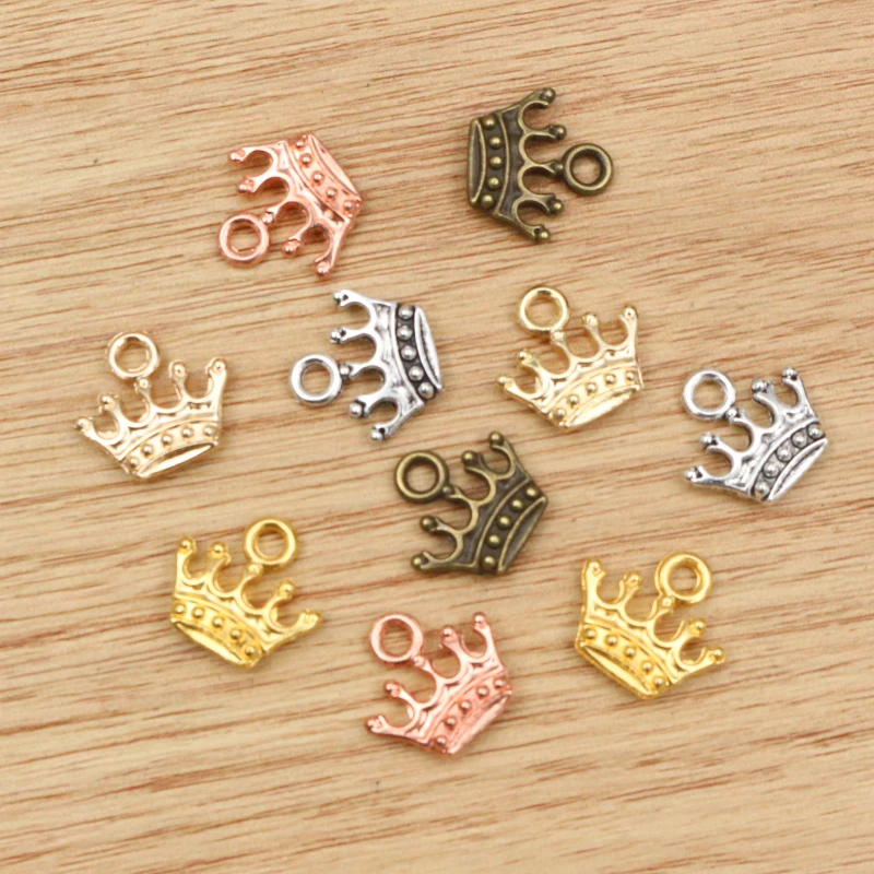 20pcs Charms Crown 13x14mm Tibetan Silver/Bronze Plated Pendants Antique Jewelry Making DIY Handmade Craft