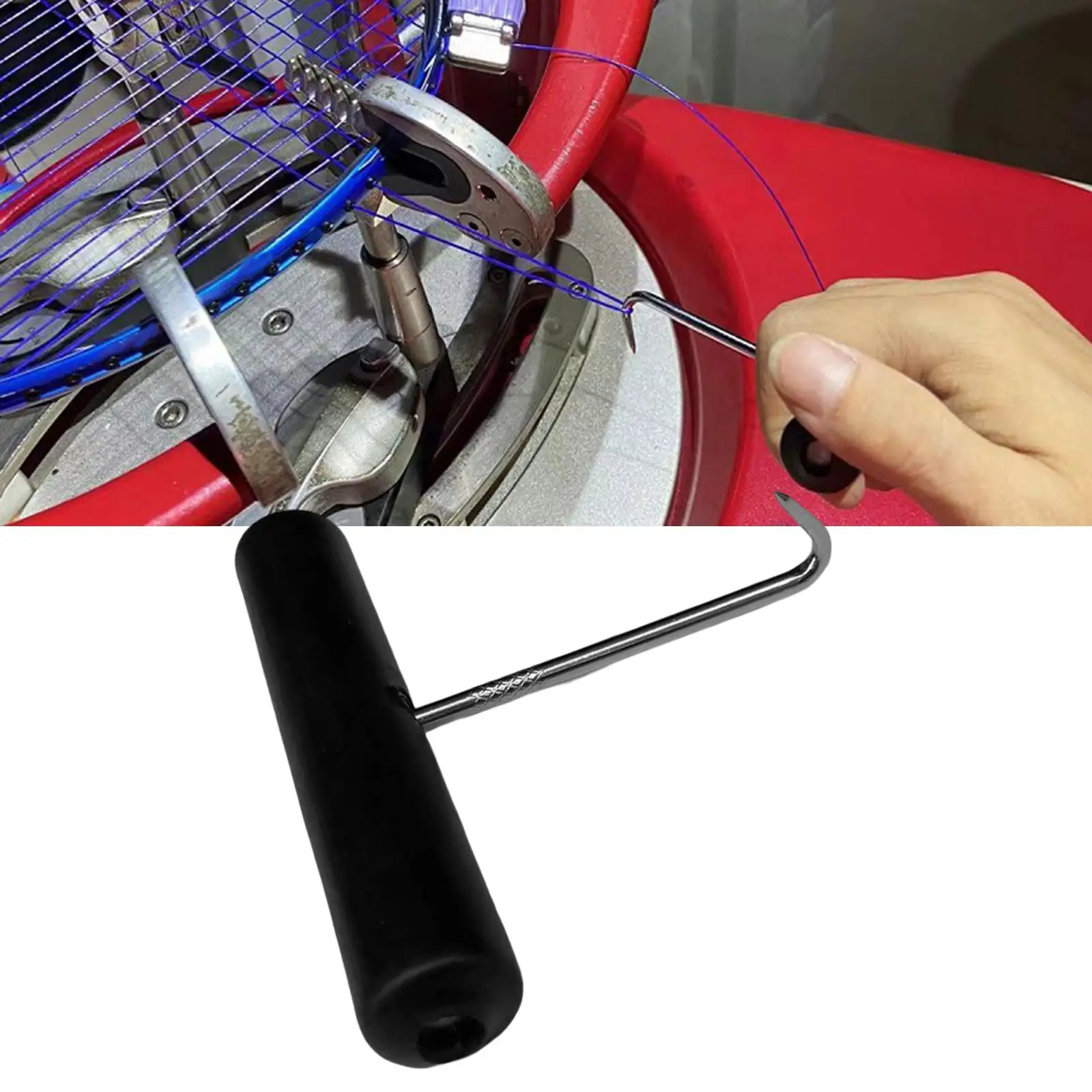 แบบพกพาไม้เทนนิส Stringing Puller String เครื่องมือสควอชคบเครื่อง