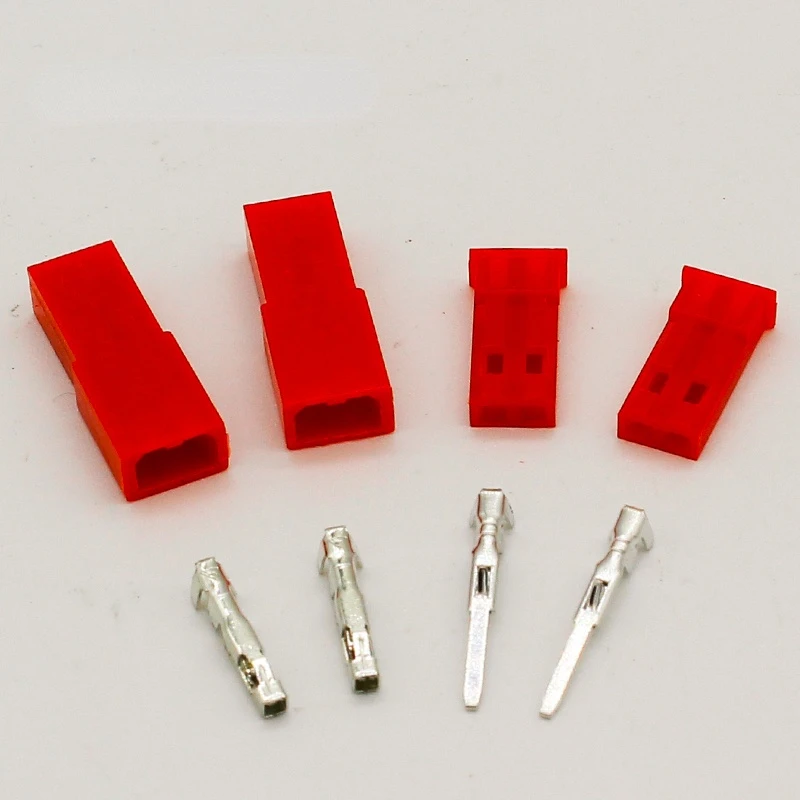 ,50set/lot JST Connector Plug 2pin Female, Male and Crimps RC battery connector for Auto,E-Bike,boat,LCD,LED ect