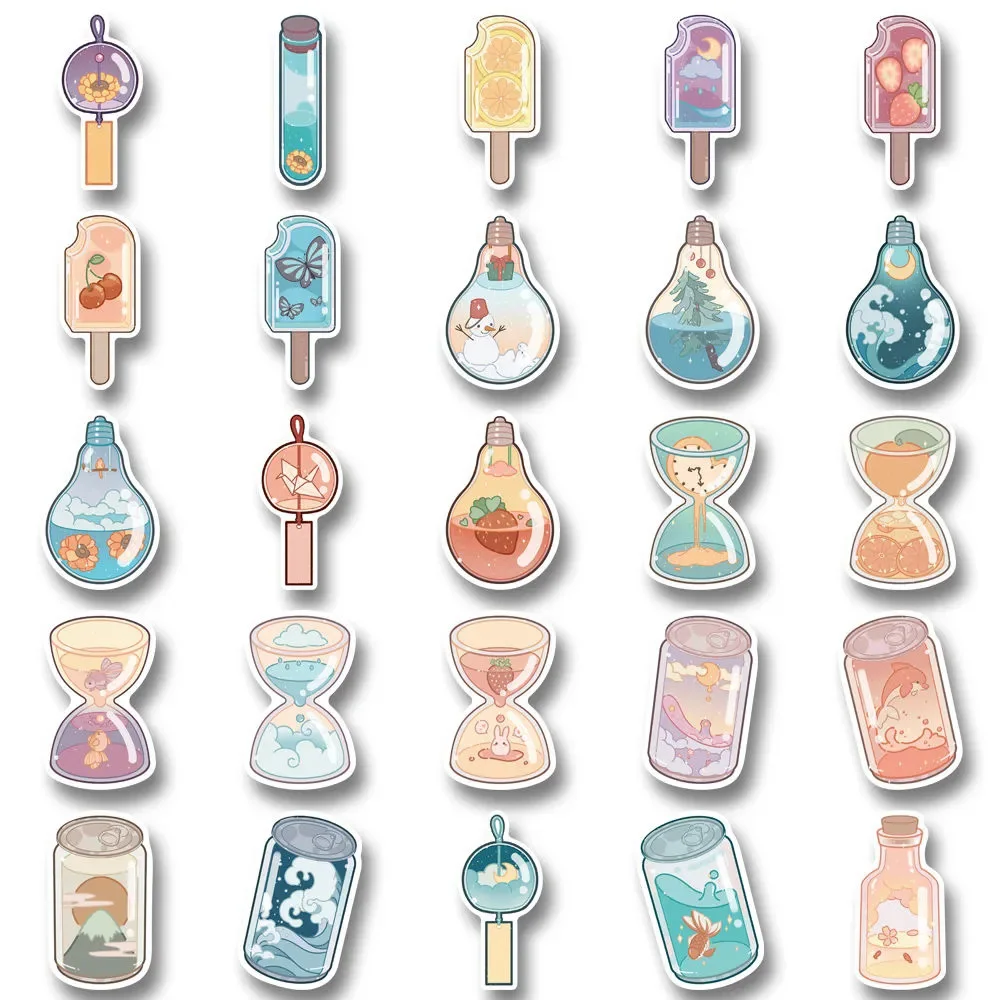 10/30/50pcs Cute Ins Style Cartoon Drink Cup Stickers Aesthetic Decals DIY Guitar Phone Scrapbook Funny Waterproof Sticker Toys