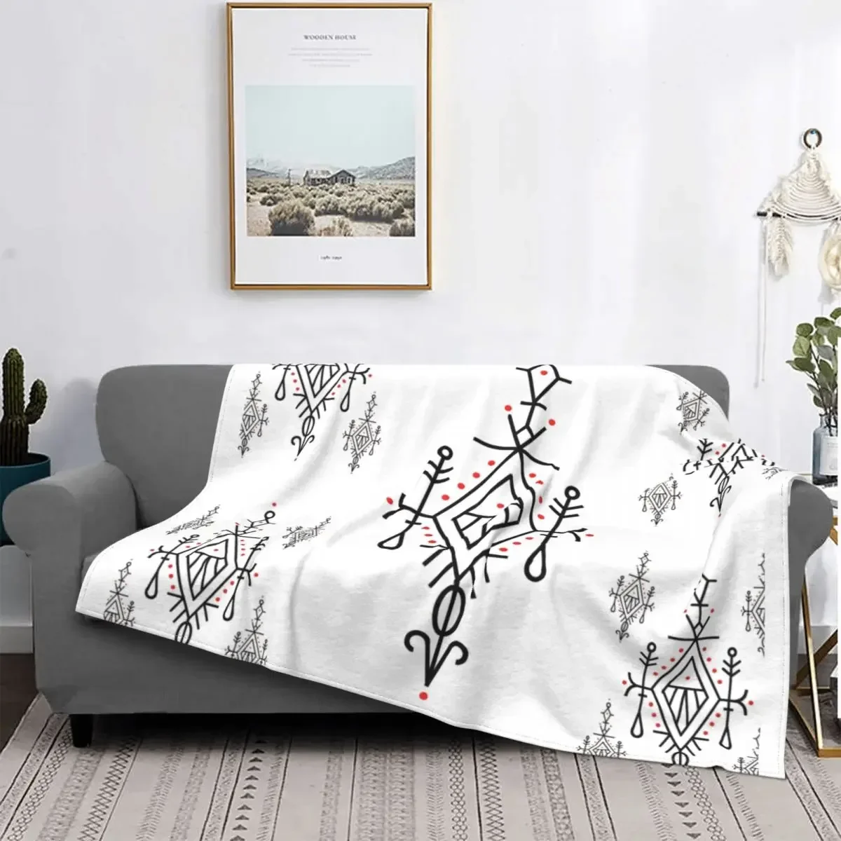 Kabyle ceramics Pattern Plaid flanella coperta morbida leggera calda geometrica Amazigh divano Car Bedding Decor regali per adulti