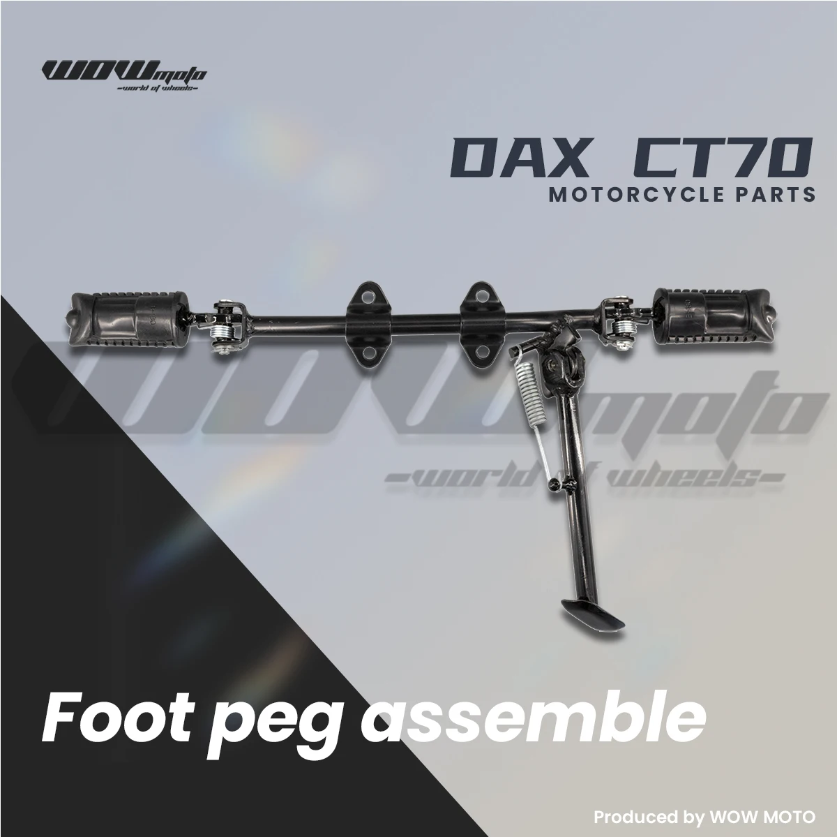 

Комплект подножек и подставки для мотоциклов Mini Moto DAX CT70 ST70 | Комплектная сборка: опорная стойка, подножка и центральная подставка | Запчасти для двигателей