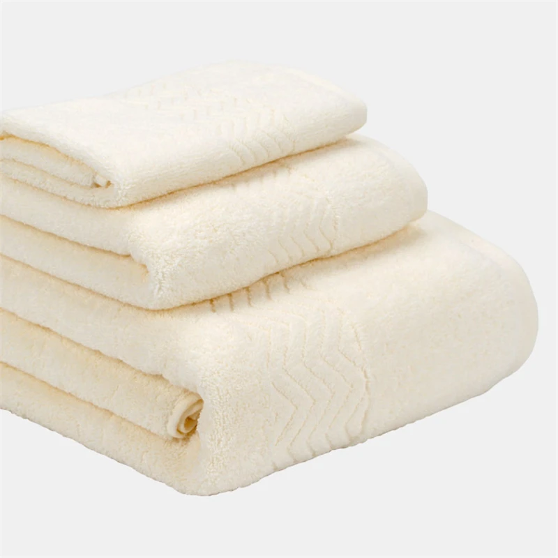 Hand Face Bath Towel Set 3pcs Cotton for Women Men Children Adults Bathroom 70*140 35*75 35*35 cm High Quality