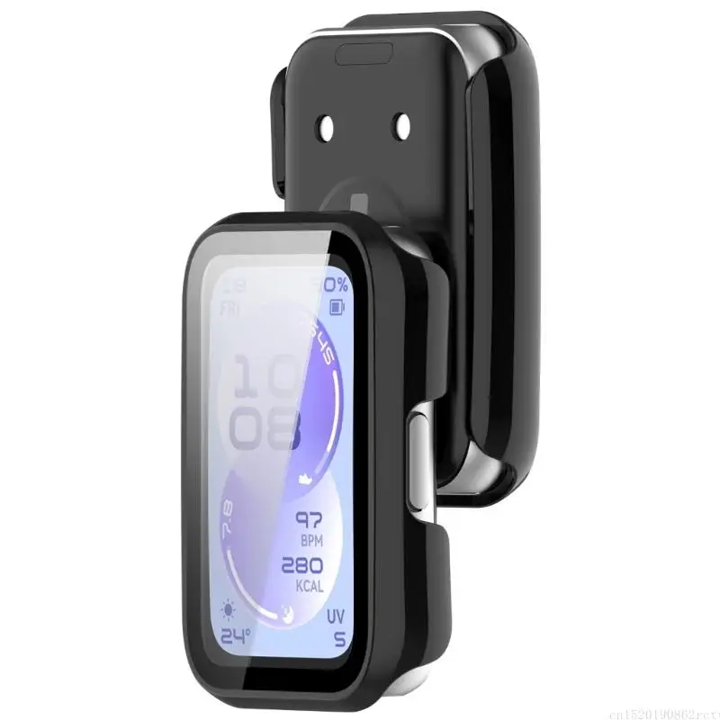 

D5BB Protective Hard Shell Housing Cover for Band 11/11 Professional Smartwatch Tempered Glass Watch Case Protector