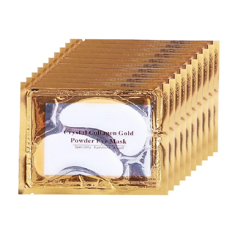 

200Pcs=100Pairs Korean Cosmetics Beauty 24K Crystal Collagen Gold Eye Mask Firming Moisturizing Eye Patches for Eyes Skin Care