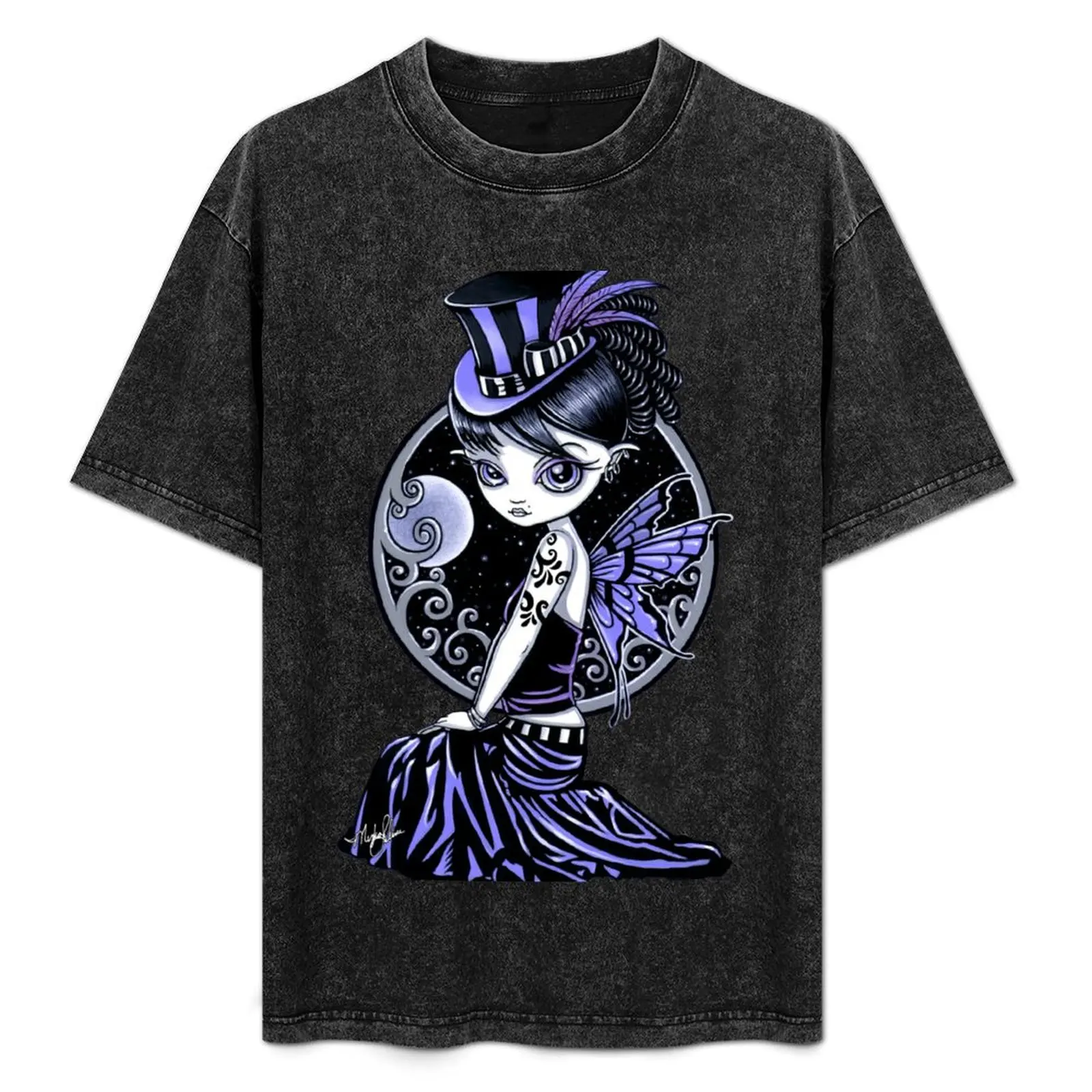 Audrey Gothic Victorian Couture Fairy by Myka Jelina T-Shirt anime clothes cheap stuff anime oversized t shirt men