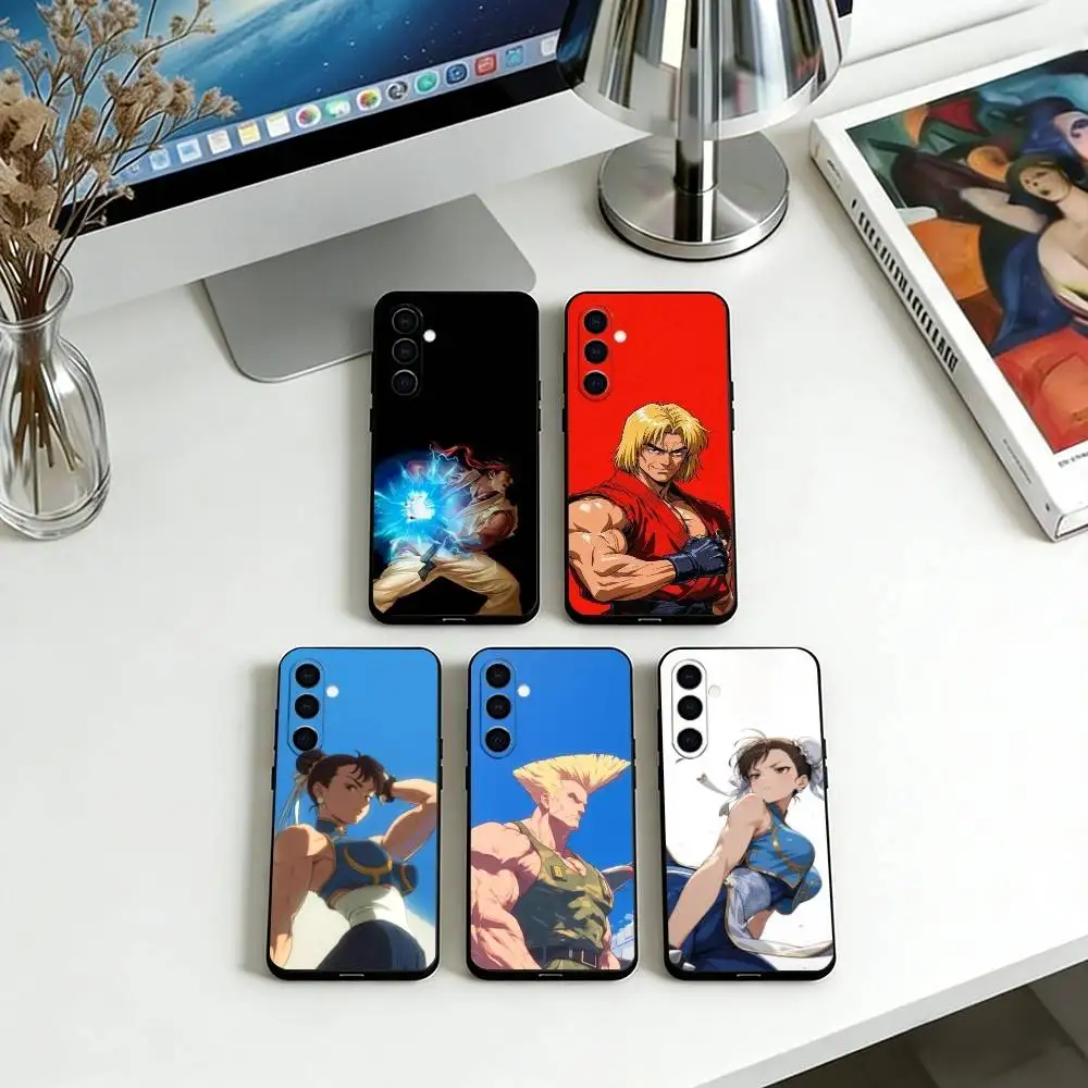 Retro Boxing Game Phone Case For Samsung Galaxy A73,A72,A71,A70,A53,A52,A51,Soft Black Cover