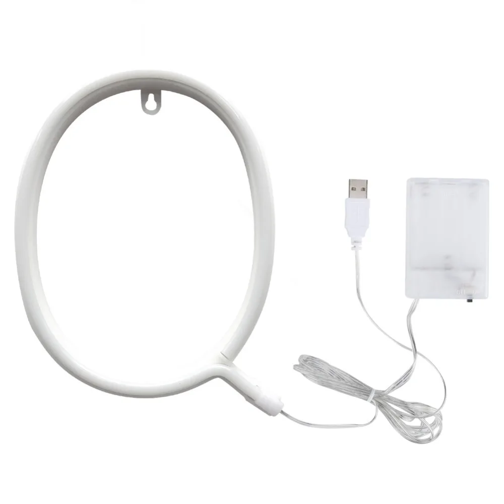 Letter Shape LED Neon Lamp USB/Battery Powered Warm White Light Neon Sign Light Dual Power Supply Wall Mountable LED Neon Light
