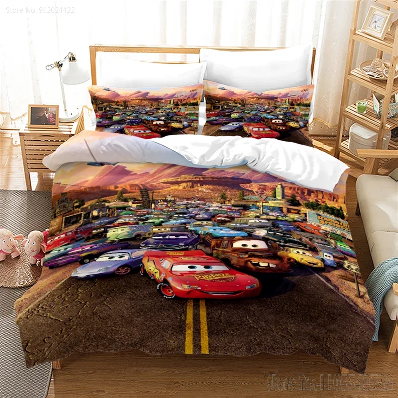 Disney McQueen 95 Love Child Duvet Cover Set HD Comforter Cover for Kids Bedding Sets Bedclothes Bedroom Decor