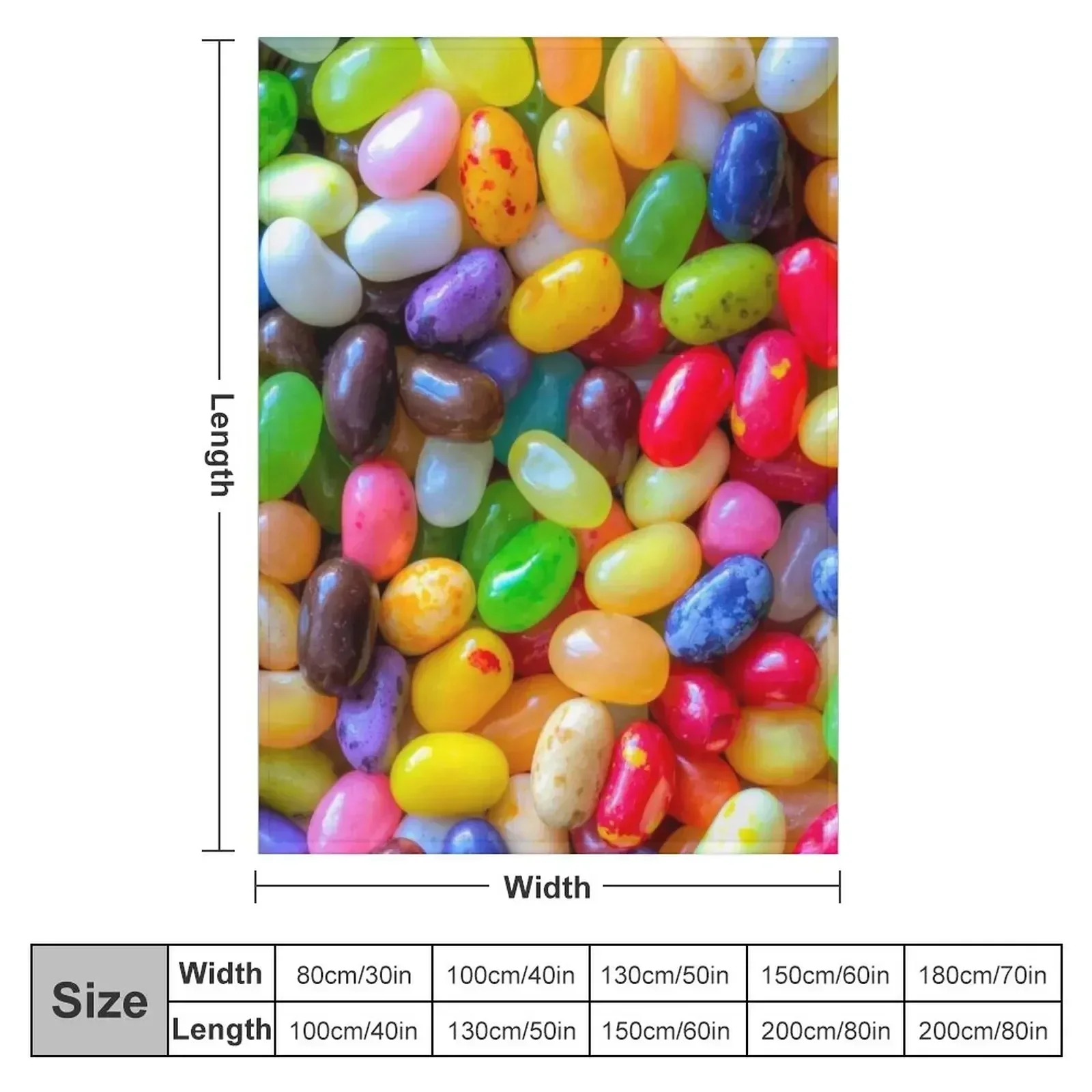 Jelly Beans Throw Blanket Luxury St Decoratives Bed covers Cute Blankets