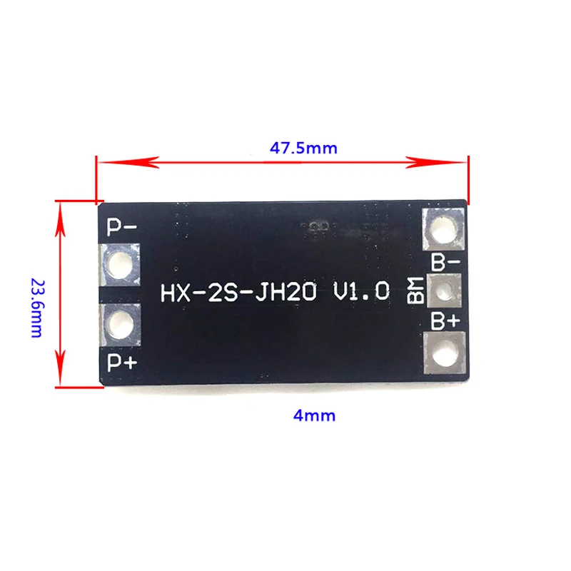 Imagem -02 - Placa de Proteção da Bateria do Lítio Carregador de Bms Li-íon do Equilíbrio de w Lifepo4 2s 7.4v 8.4v 15a 20a 18650