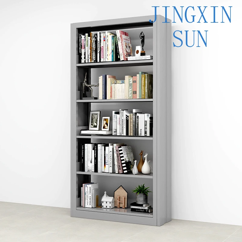 Factory Price Modern Library Furniture Durable Storage Steel Bookshelf
