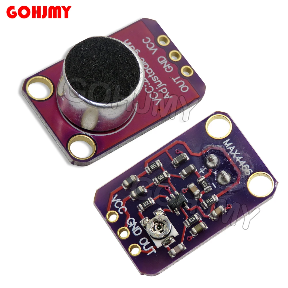 Módulo amplificador de micrófono electret MAX4466 GY-MAX4466, placa PCB, Kit Diy, módulo amplificador de ganancia ajustable para Arduino