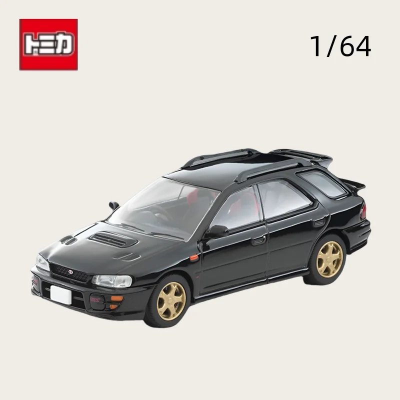 TOMICA TLV 1:64 N281d SUBARU WRX STi Ver.V Preto, modelo de carro miniaturizado estático de liga Tide Play, brinquedo de menino presente de aniversário de feriado.