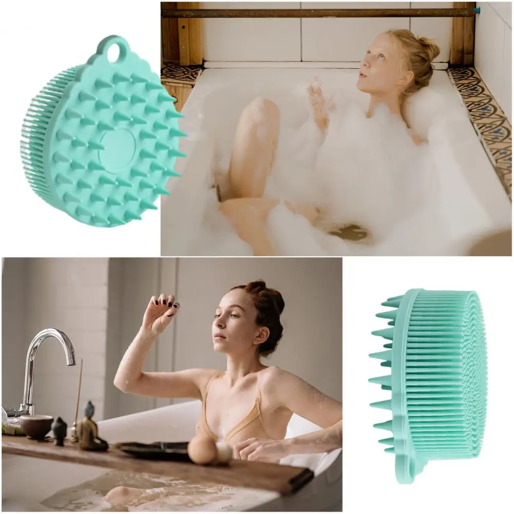 

Soft Comfortable Body Brush for Shower Silicone Body Scrubber for Versatile 2-in-1 Silicone Bath Brush Set Soft for Easy