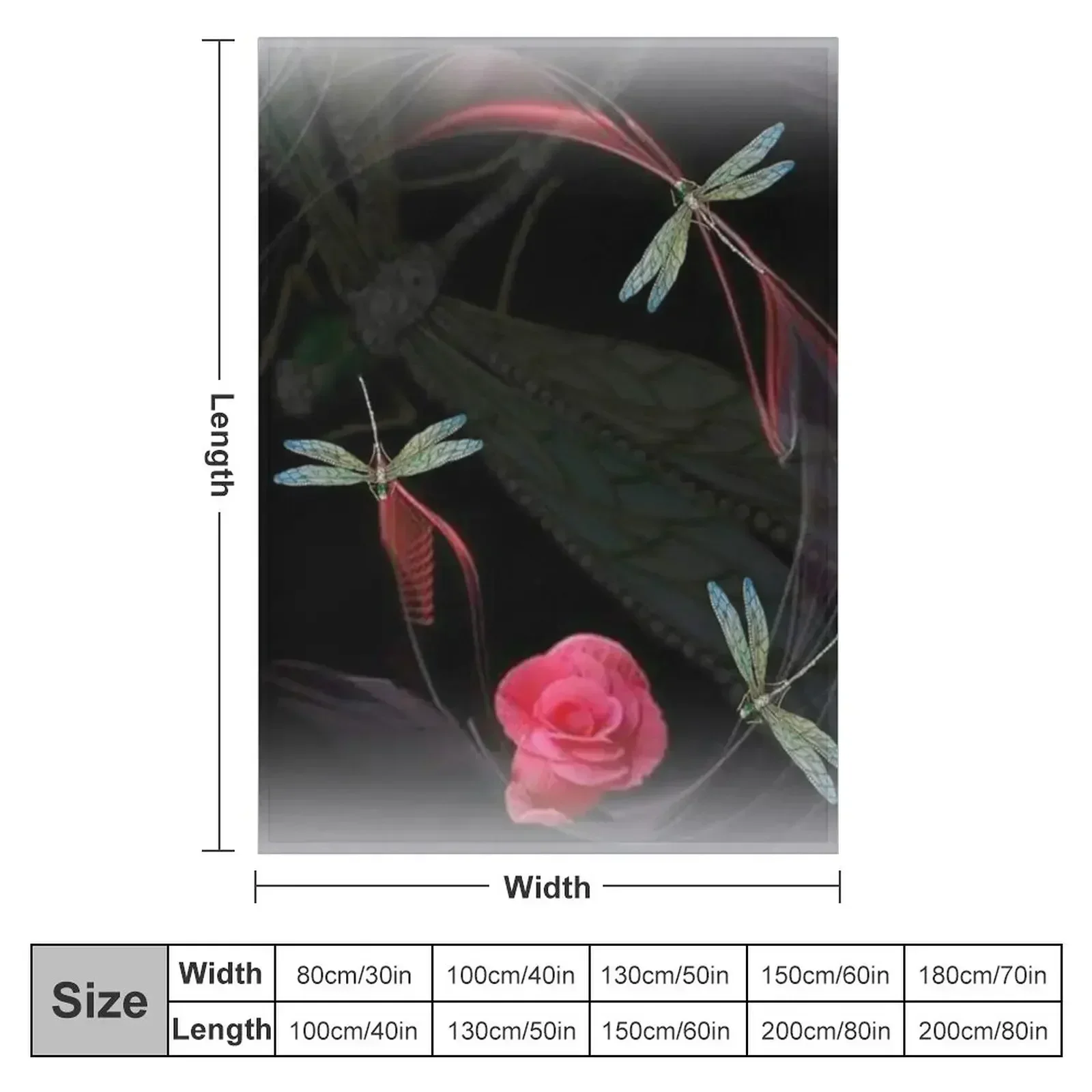 DRAGONFLY ANGELS Throw Blanket couch cozy soft plush fuzzy picnic outdoor blanket
