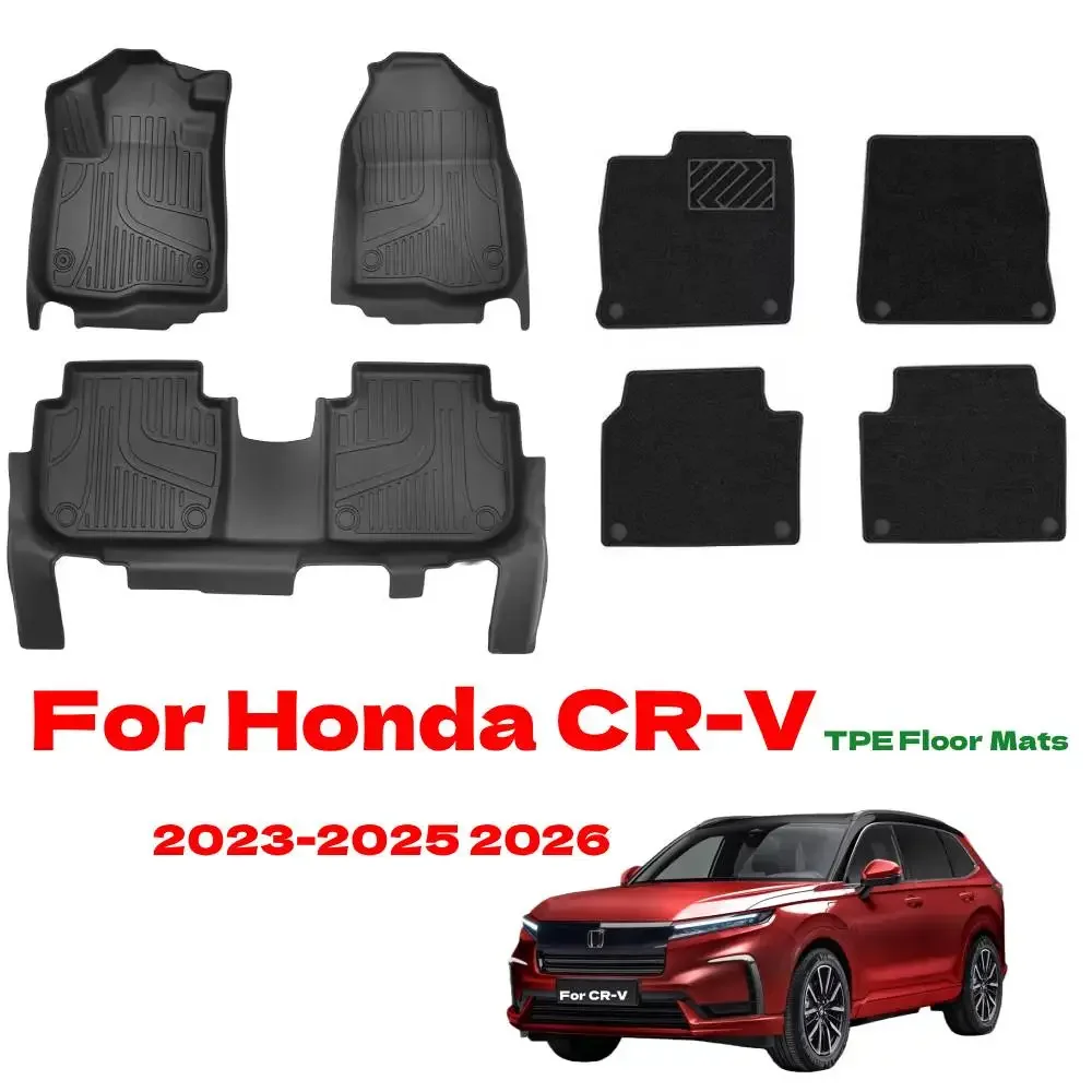 

For Honda CR-V 2026 2025 2024 2023 TPE Floor Mats All-Weather Waterproof Automotive Mat Interior Accessories Oil powered hybrid