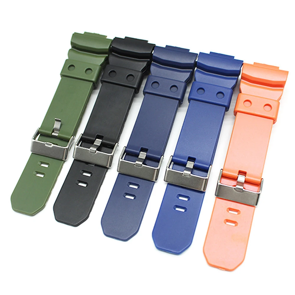 Watch Strap for GLX / GA150 GA300 GA200 GA201 GAW / GAS100 Soft resin TPU Watchband Pin Buckle Wrist band Bracelet Belt Quick re