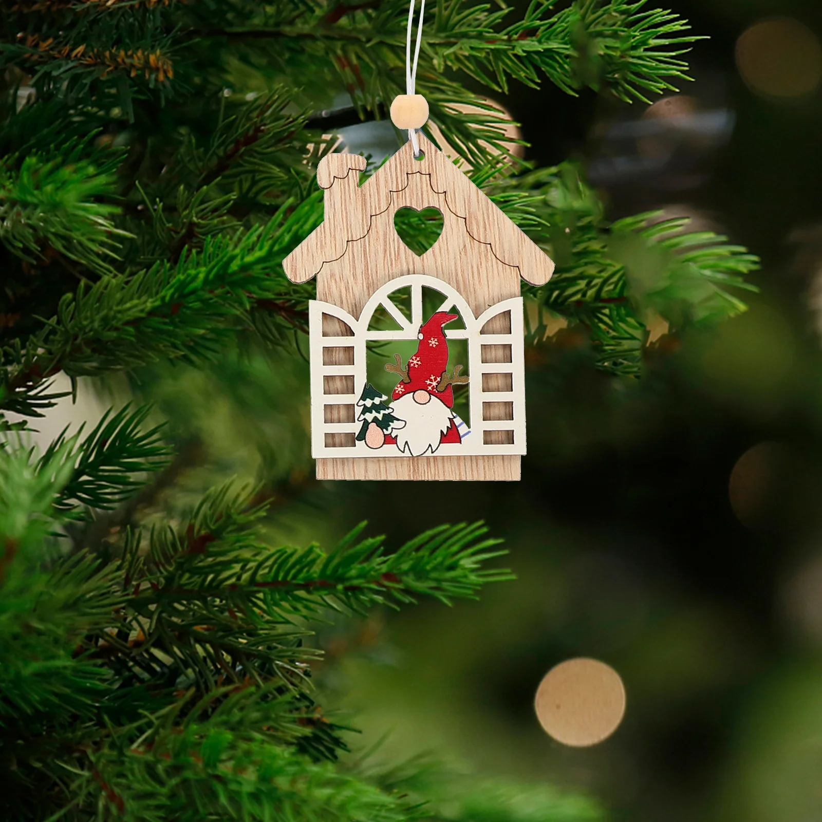 

12Pcs Christmas Tree Wooden Hanging Ornaments Xmas Pendant Party Favor Holiday Christmas Decorations Xmas Tree Hanging Ornaments