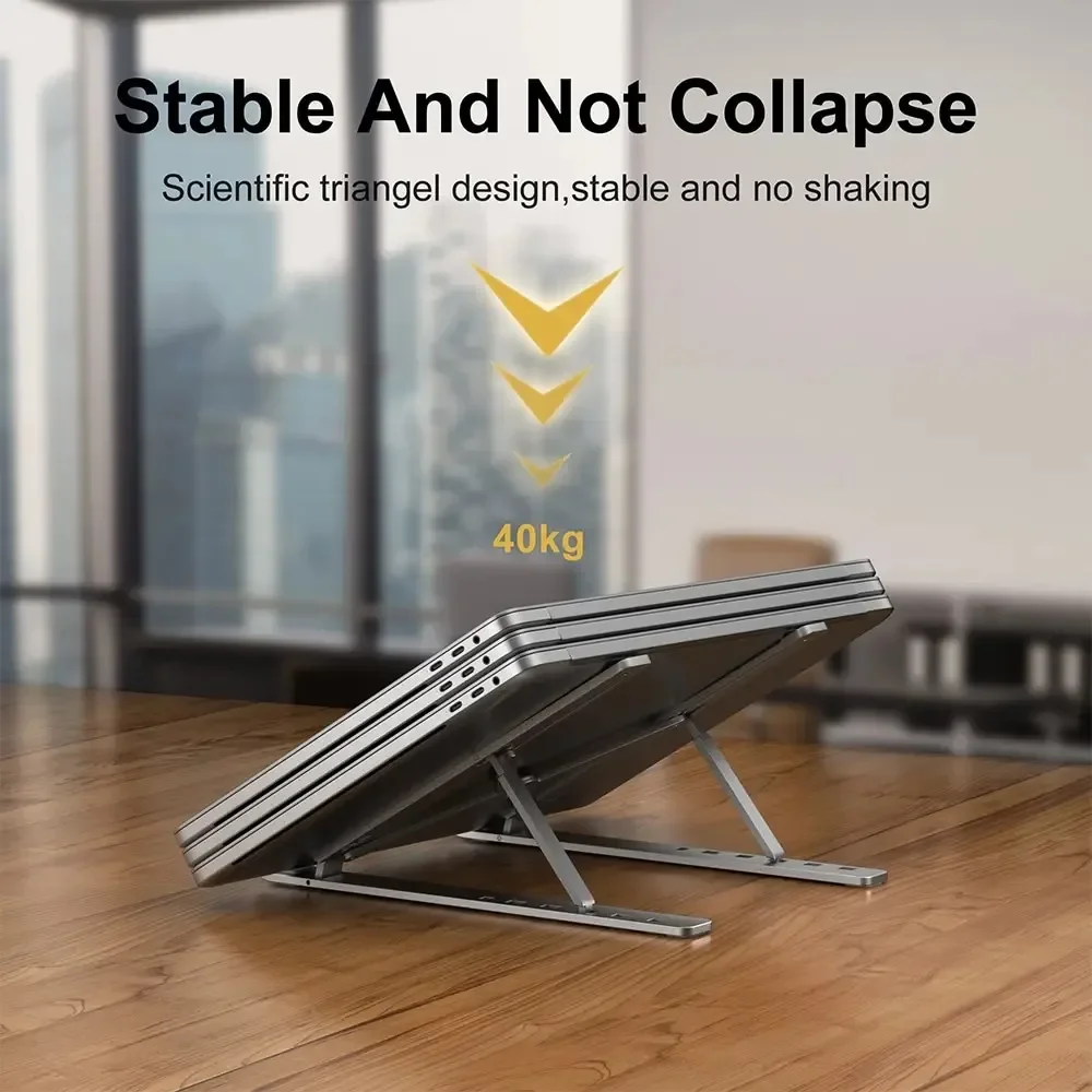 Portable Laptop Stand Aluminum Notebook Docking Station Computer Bracket for Macbook Computer Accessories Foldable Laptop Holder image 2