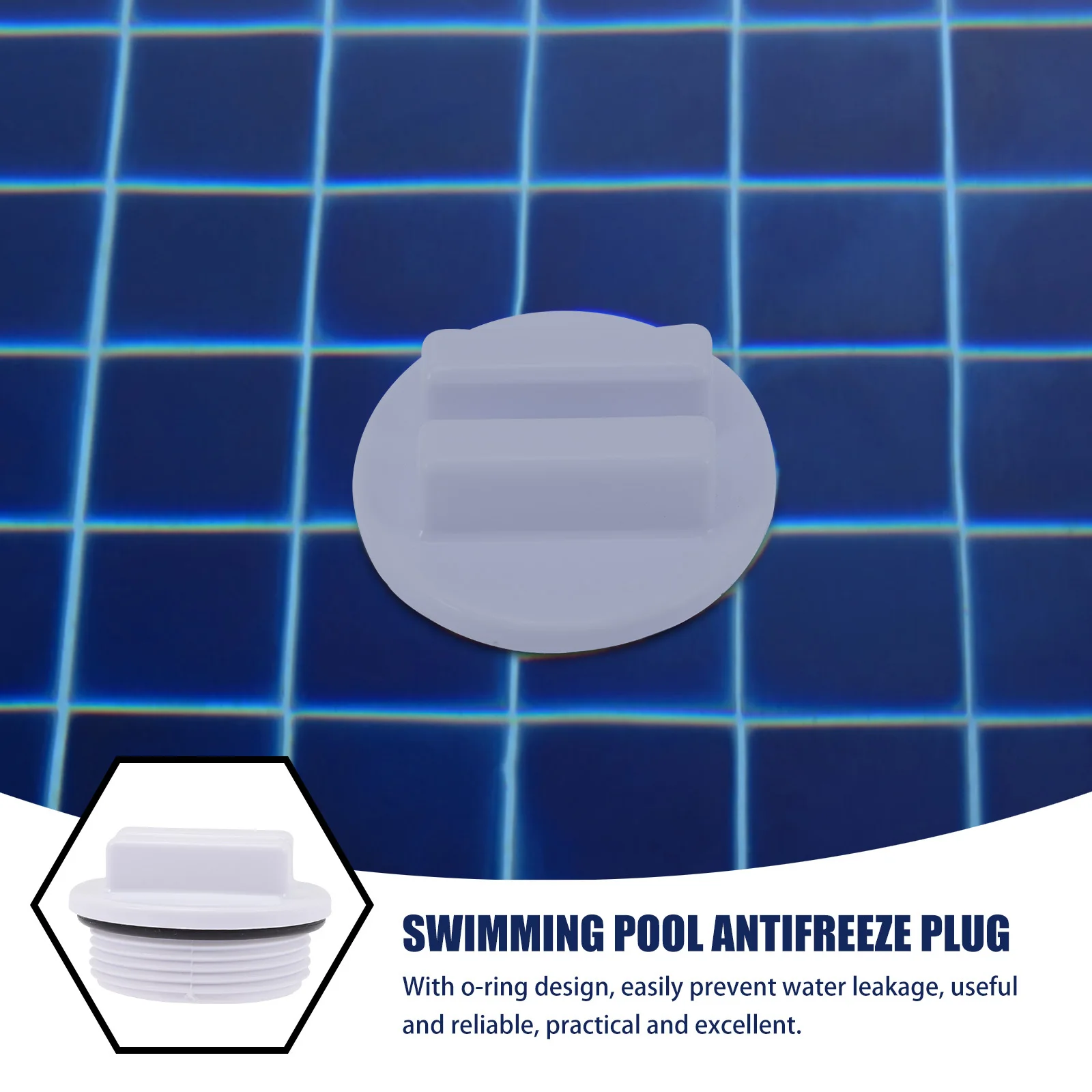 

6Pcs Spa Water Feature Plug Heavy Duty Threaded Pool Return Cover with O-Ring for Leak Proof Performance Reliable Winterizing