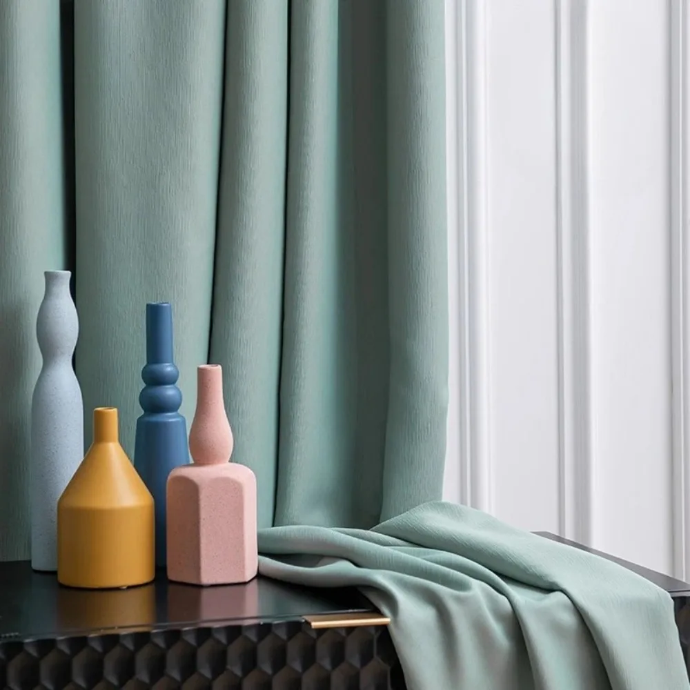 

Premium Blackout Curtains for Bedroom Balcony 100% Light Proof Thermal Insulation Soundproof Thickened Sunshade Fabric Nordic