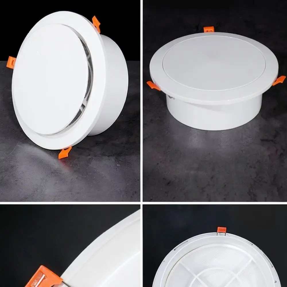 Durable Round Air Vent Cover Abs Duct Grille Spring Clip For Muye Indoor Ventilation System Extraction Diffuser Outlet
