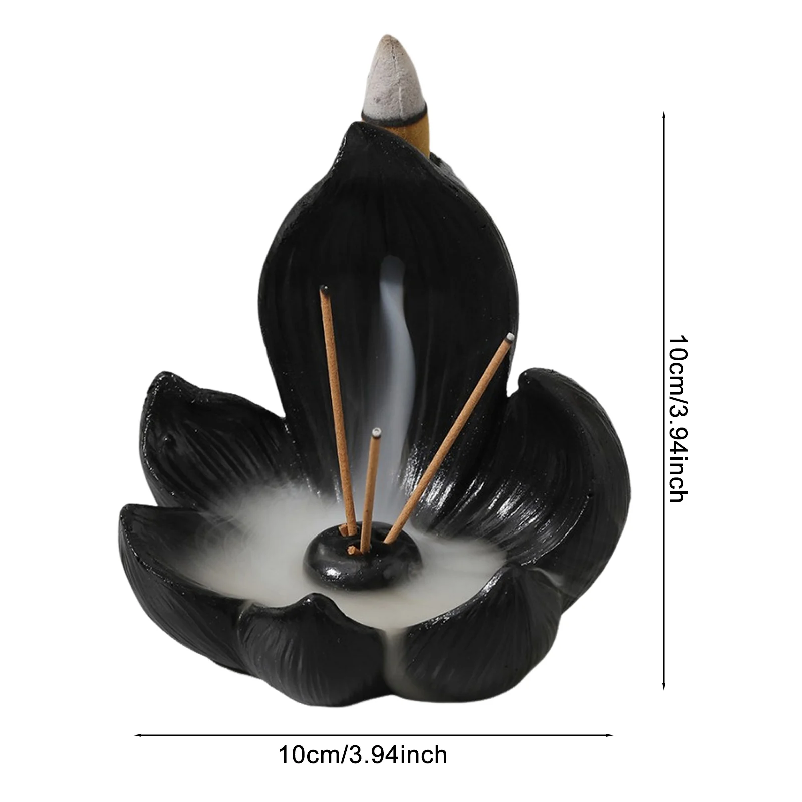 Lotus Incense Stick Holder Table Centerpiece Backflow Incense Burner Resin Incense Cone Holder Home Decor view 6