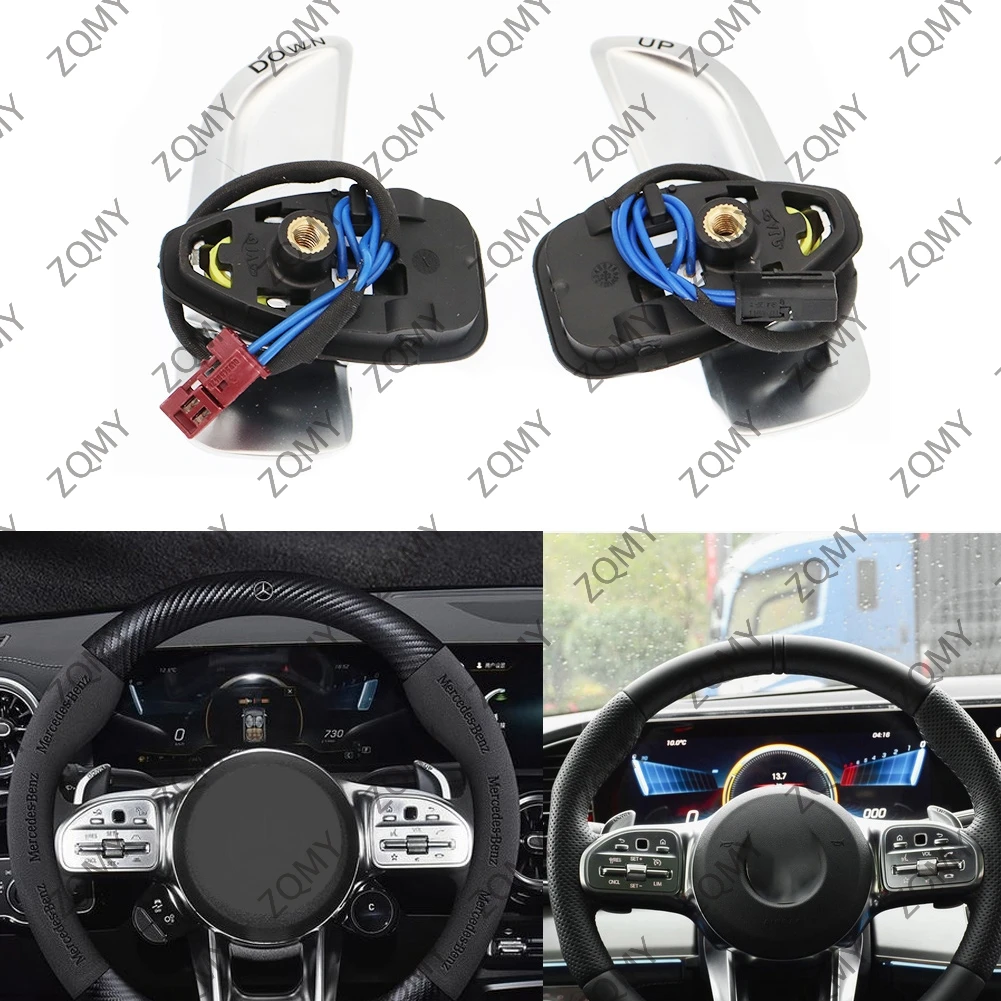 For Mercedes Benz A B C E G S GLA GLB GLC GLE Class W205 213 253++(For AMG style) Car Steering Wheel Gear Shift Paddle Shifters