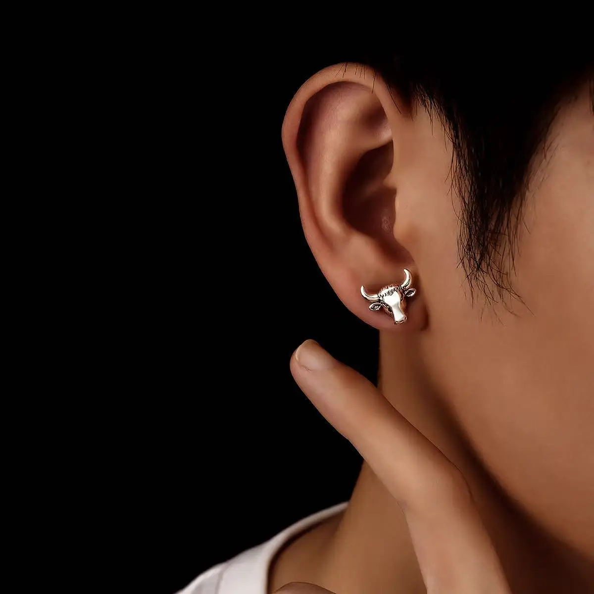 

Bold Bull Head Stud Earrings – Symbol of Strength & Style in Gold and Silver Finish