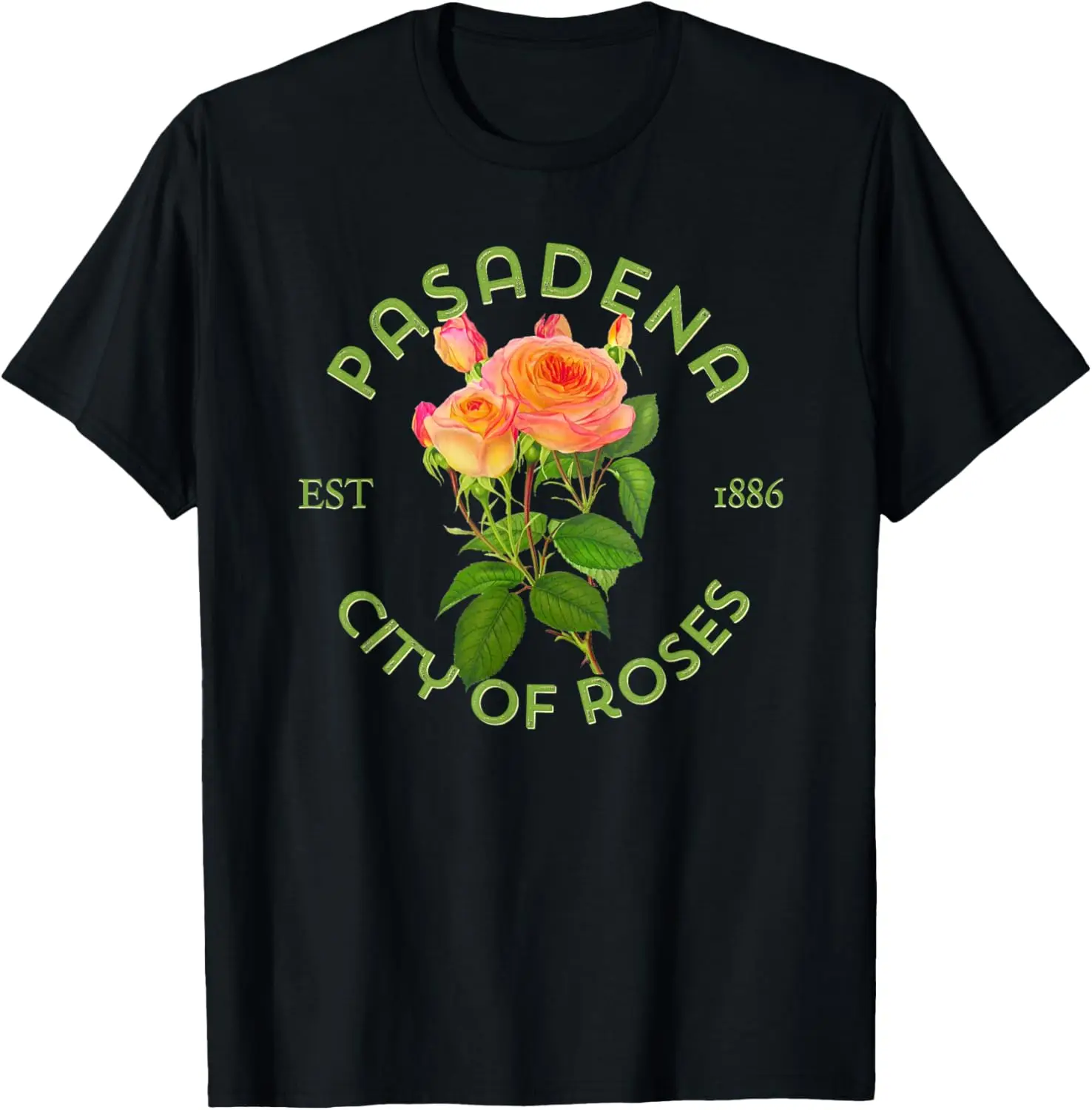 

Футболка Pasadena California Rose с цветочным принтом City of Roses Gardeners