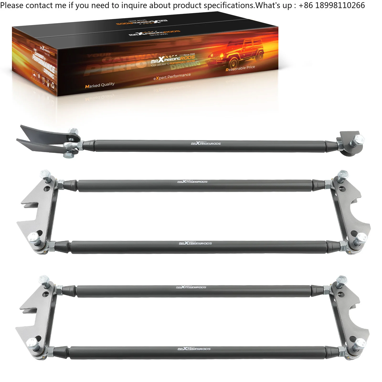 

Hot Universal New Weld on Parallel 4 Link Suspension Kit for Hot Rod Rat Truck Car 24 Bars Classic Car Aira Ride