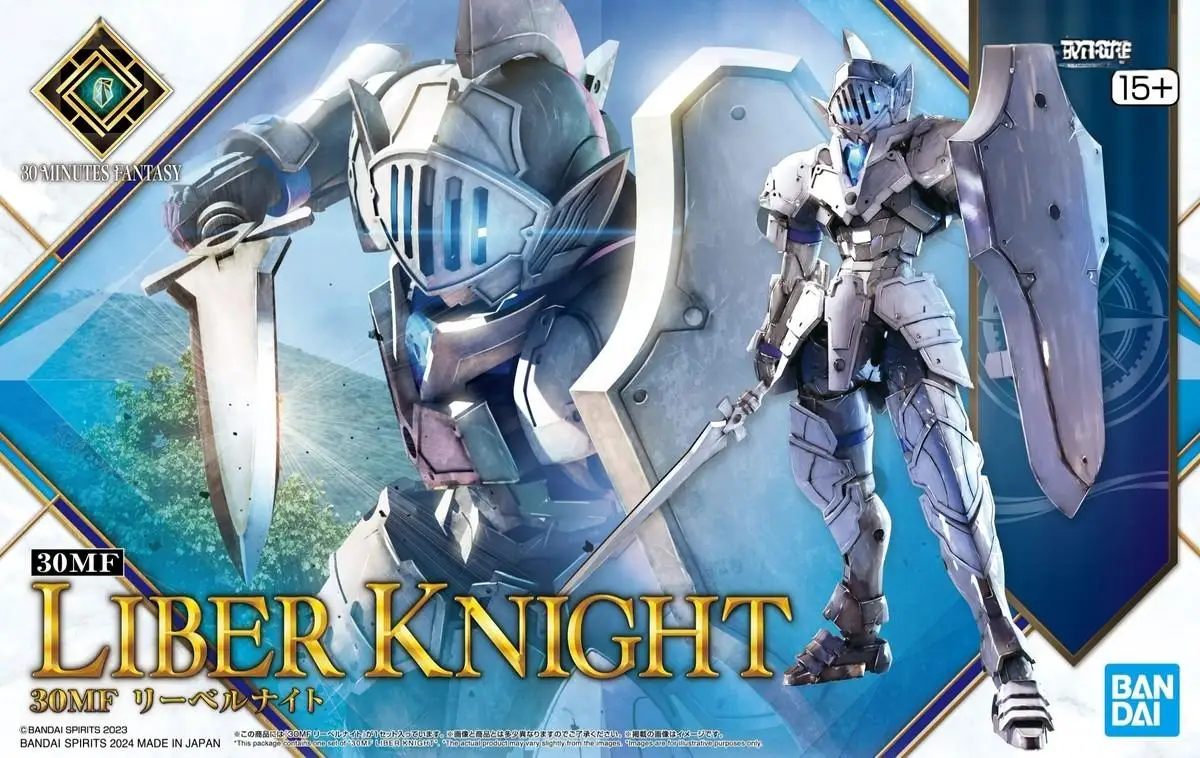 Bandai original genuíno 30mf liber knight anime figura de ação colecionável montagem modelo brinquedos ornamentos presente natal crianças
