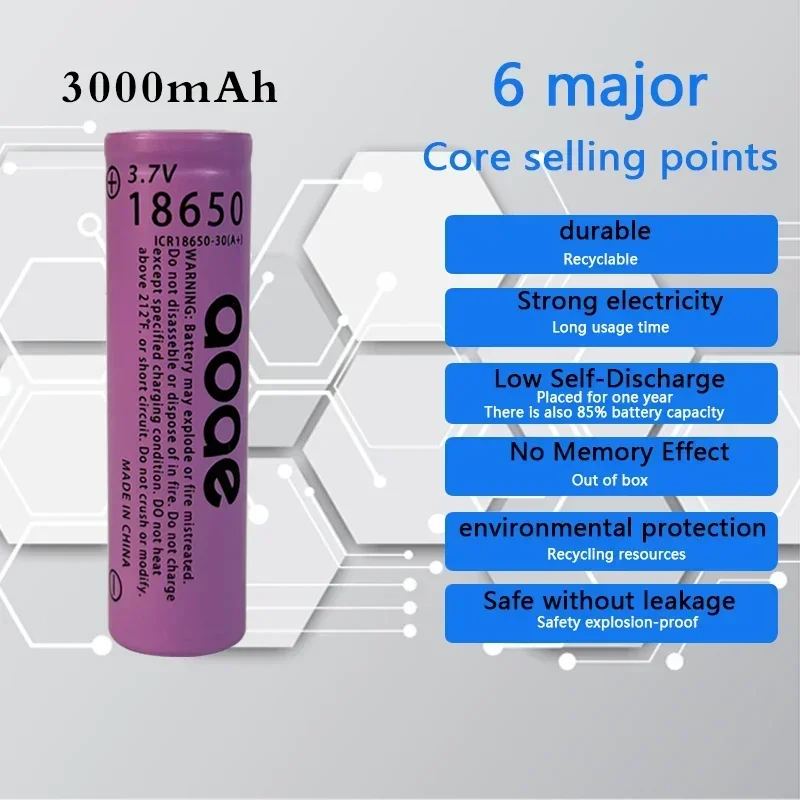 Original 18650 Battery 3.7V 3000mAh Rechargeable Lithium Battery Batter í a 18650 Rechargeable Pilas Rechargeable