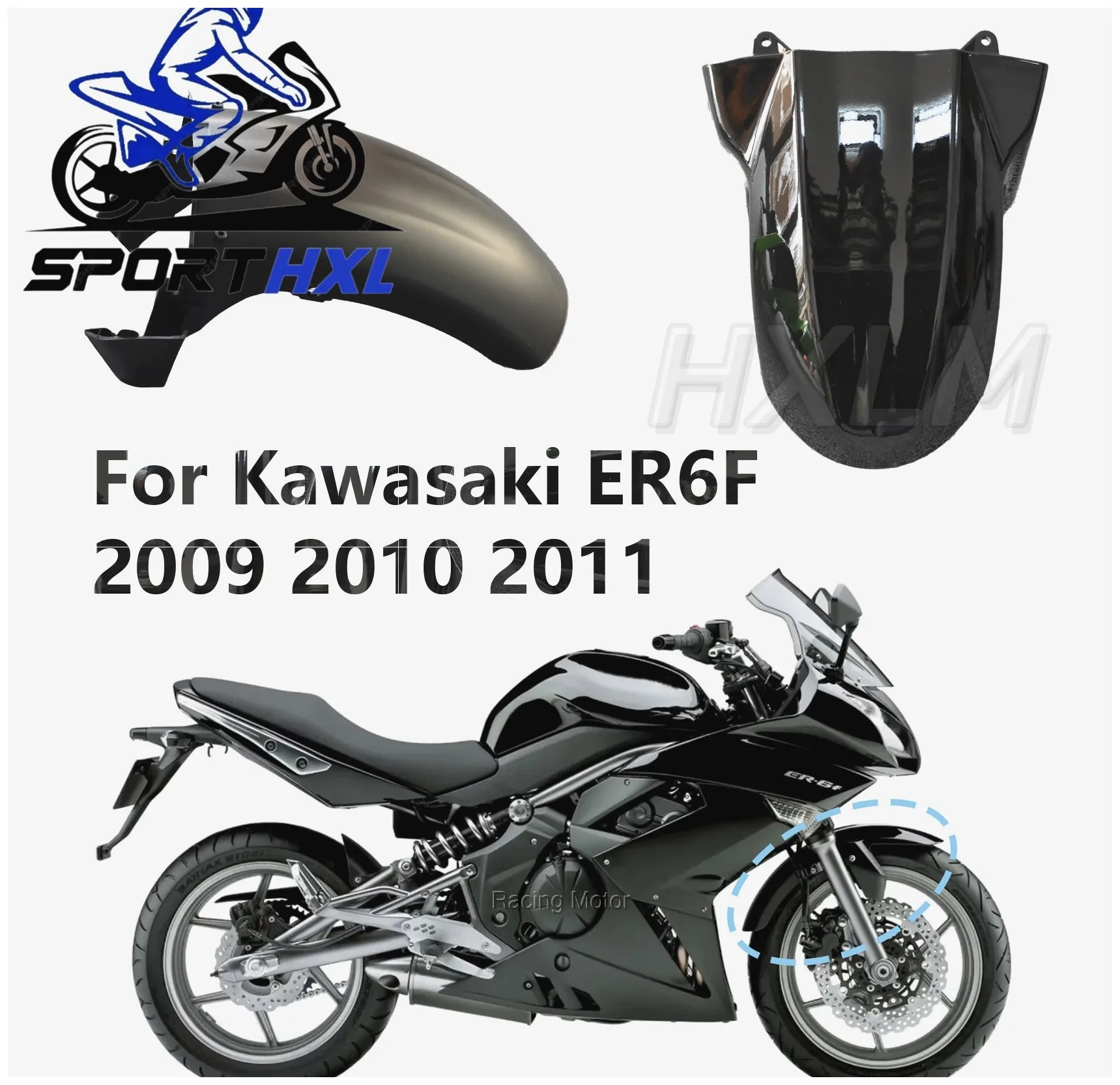 Motorcycle Fairing Body Kit - Motorcycle Front Fender For Kawasaki ER6R ER6F ER-6 ER6 R F WindScreen Accessories Fairing Deflect