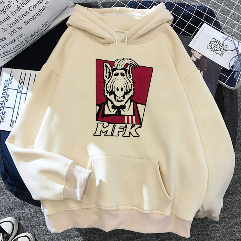 Alf Alien hoodie patterned comfortable anime patterned girl pullover tracksuits patterned Japanese modern style streetwear