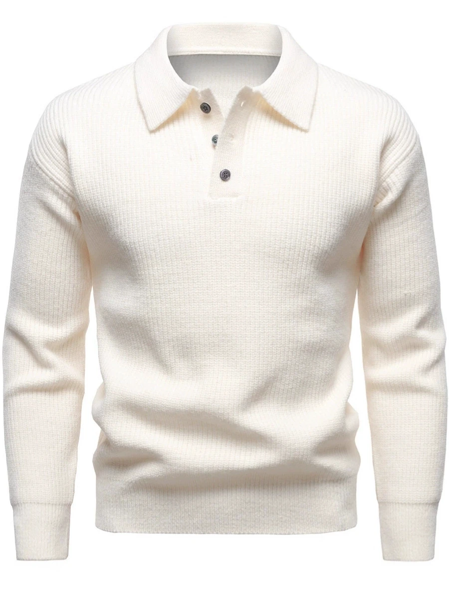 

New autumn and winter men's British collar simple luxury fashion men's sweater men's knitted sweater top