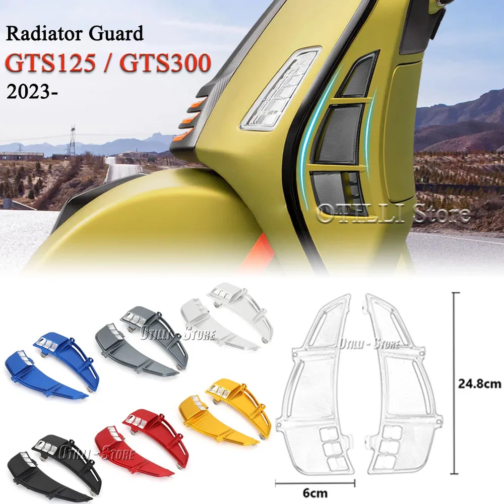

For VESPA GTS 125 300 GTS300 Super GTS125 2023 2024 2025 Accessories Left Right Radiator Guard Grille Cover Protective Protector