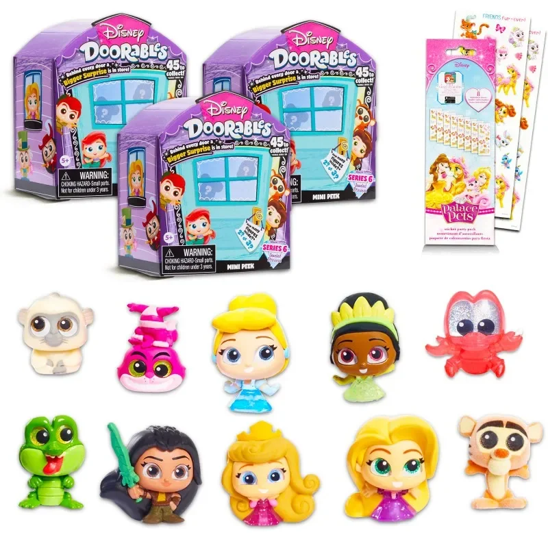 

Disney Doorables Series 5 6 The Aristocats Dumbo Cinderella Heihei Sisu Mickey Cartoon Glass Eyed Doll Collection Toy Kids Gifts