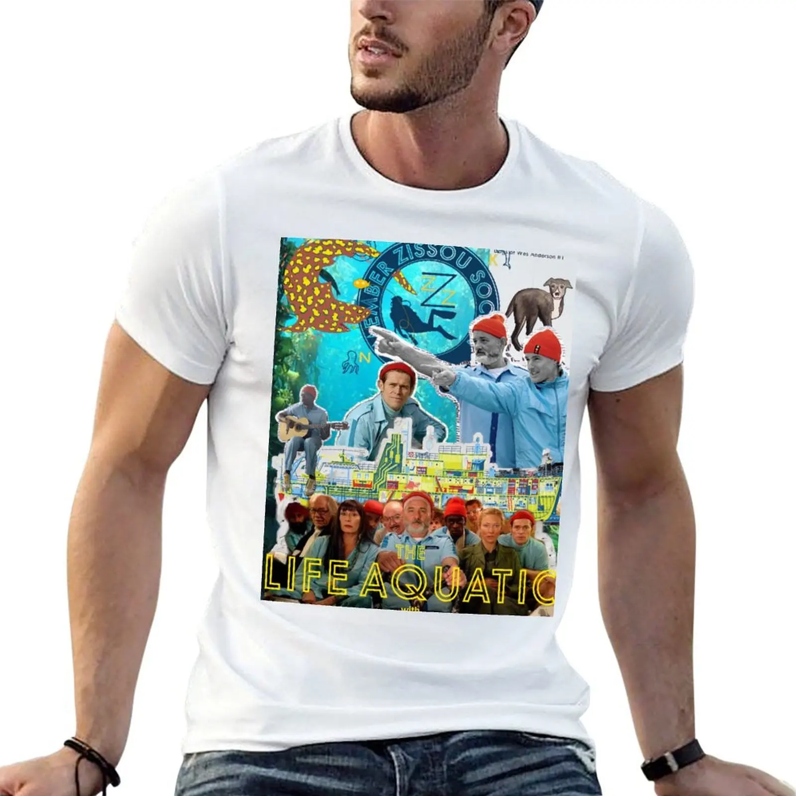 The Aquatic Life With Steve Zissou T-Shirt customizeds funny meme t-shirts cotton t shirt men