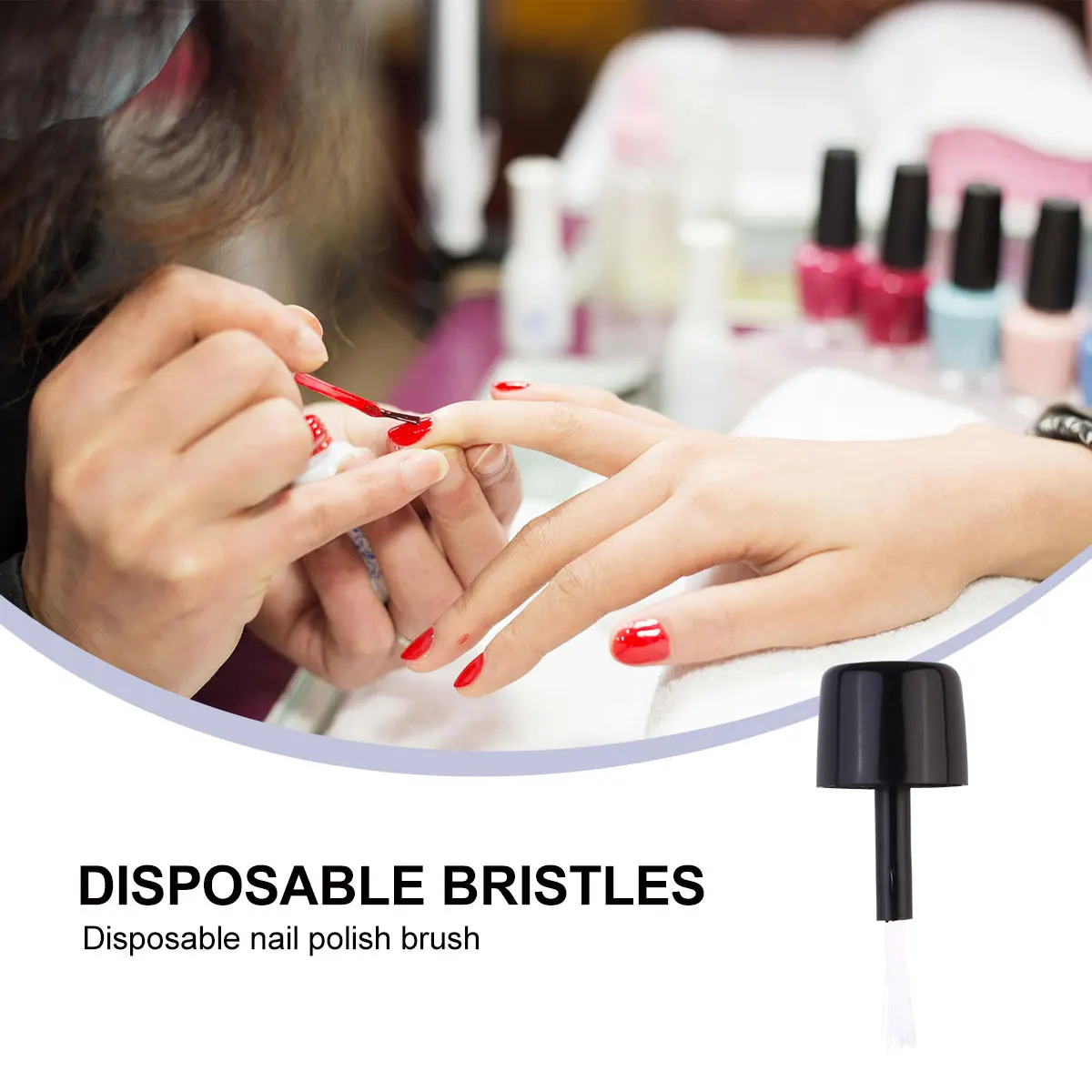 

200pcs Polish Brush Practical Portable Lightweight for Manicurist DIY Nail Lover Smooth Chic Special Use Disposable