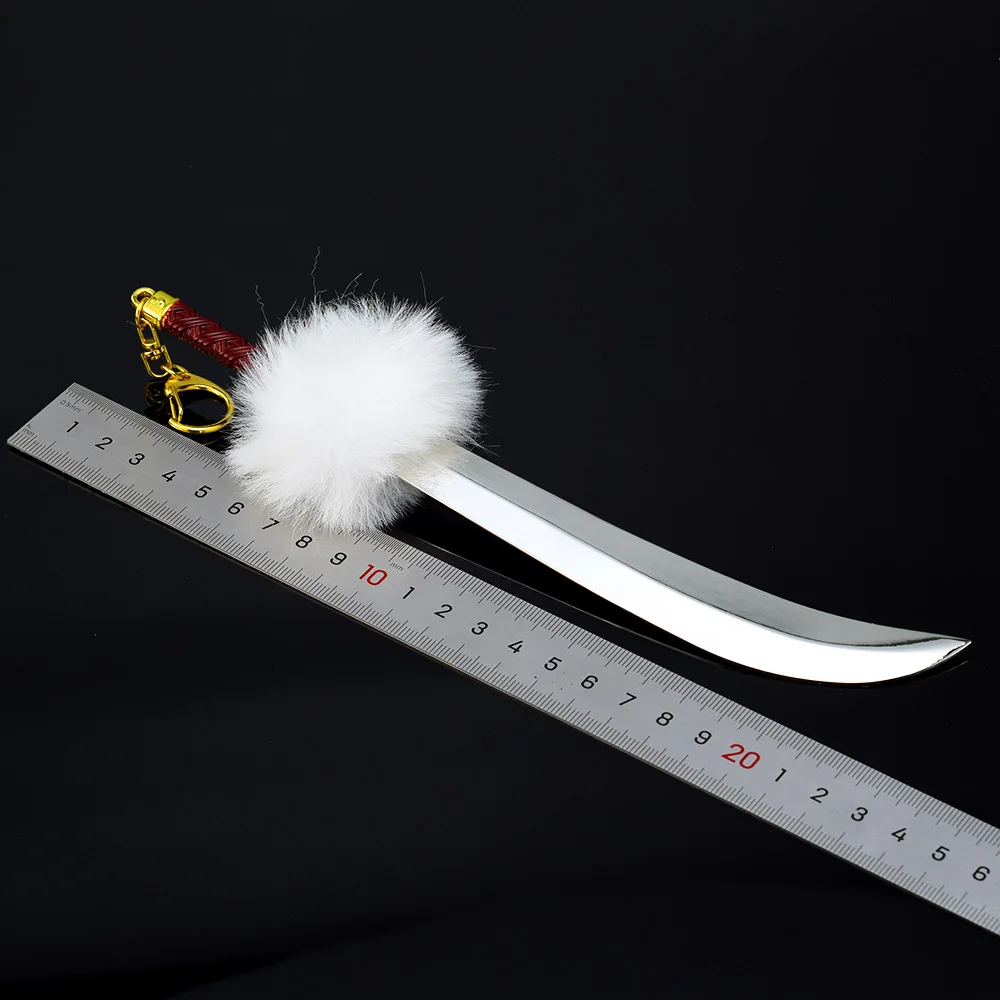 22cm Inuyasha Iron Broken Tooth Sword Sesshomaru Anime Peripherals Katana 1:6 Samurai Knife Metal Model Accessories Toys Gifts
