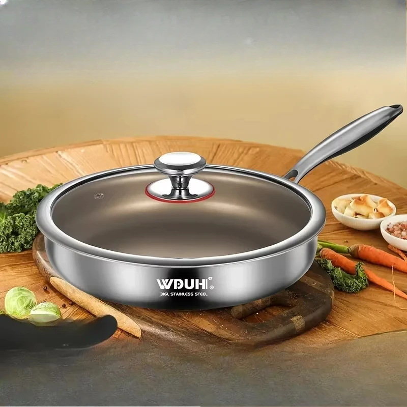 Titanium Pan Non-stick Frying Pan Household Wok Steak Frying Pan Induction Cooker Gas Stove Special  Wok Frying