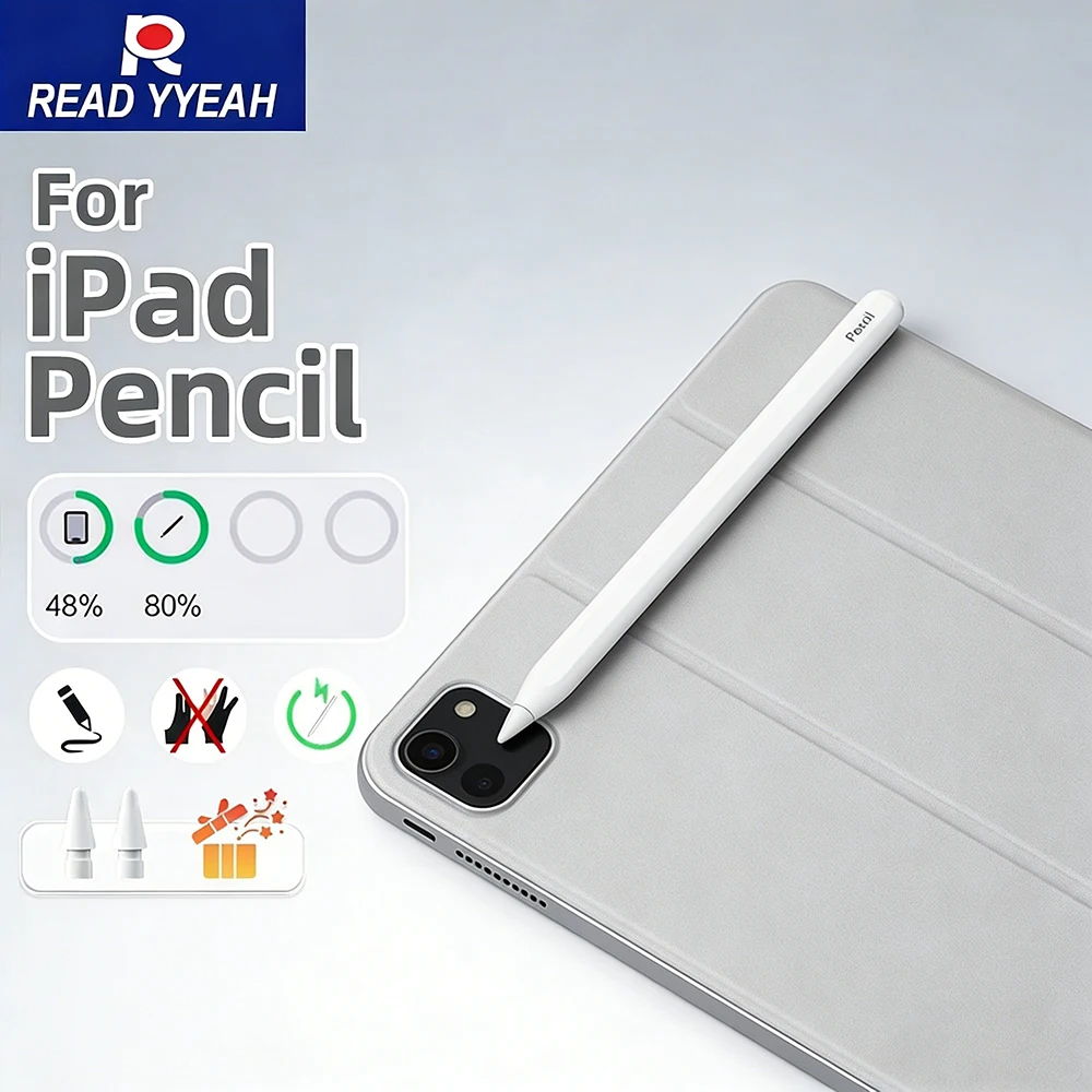 

2026 Stylus for Apple Pencil 2 Magnetic Wireless Charging for iPad 11 13 M2 M3 Pro 12.9 11 Air 4 5 Mini 6 Tilt Palm Rejection