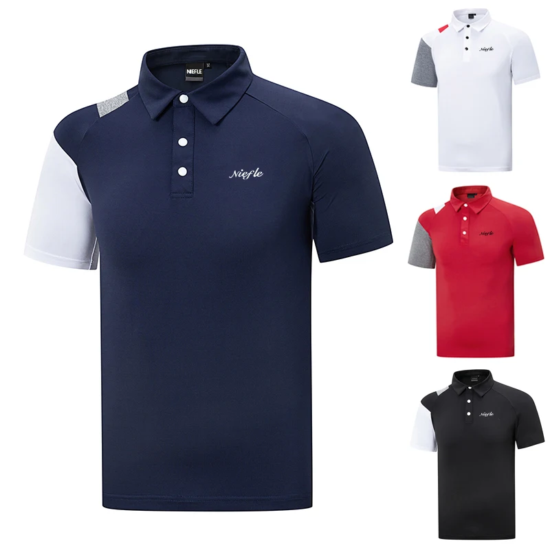 2023 Summer Men's Short-sleeved Golf Sweat-wicking, Quick-drying, Wear-resistant, Anti-lifting High-quality POLO Shirt