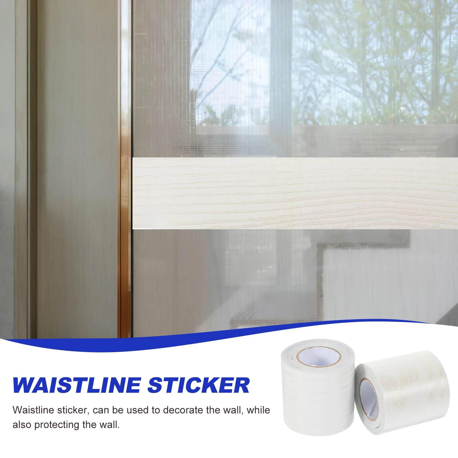 

2 Pcs Stickers Kitchen Decorative Molding Trim Moulding Seal Self-adhesive Wall for Walls