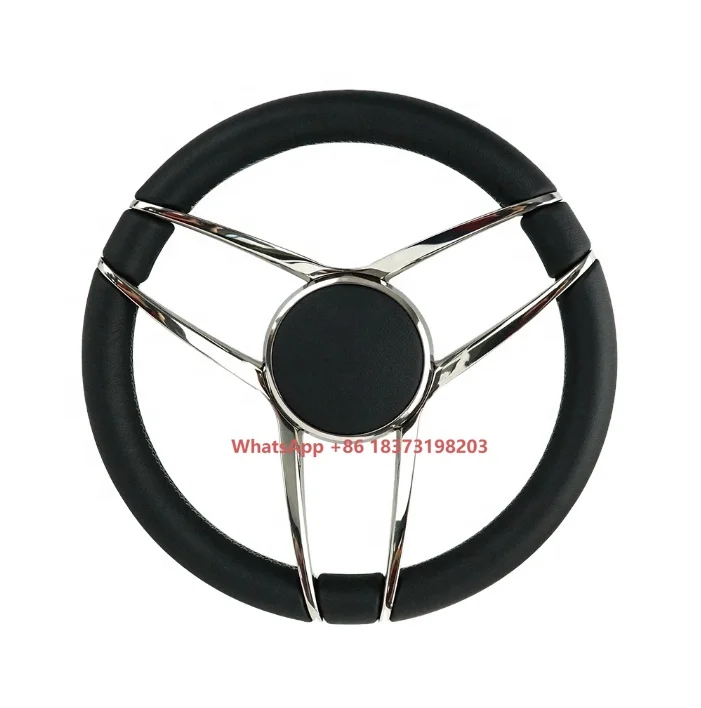 

Little Dolphin Top Quality Boat Accessories Steering Wheel 3 Spoke Coating for Kayak/Yacht/Ship Yacht