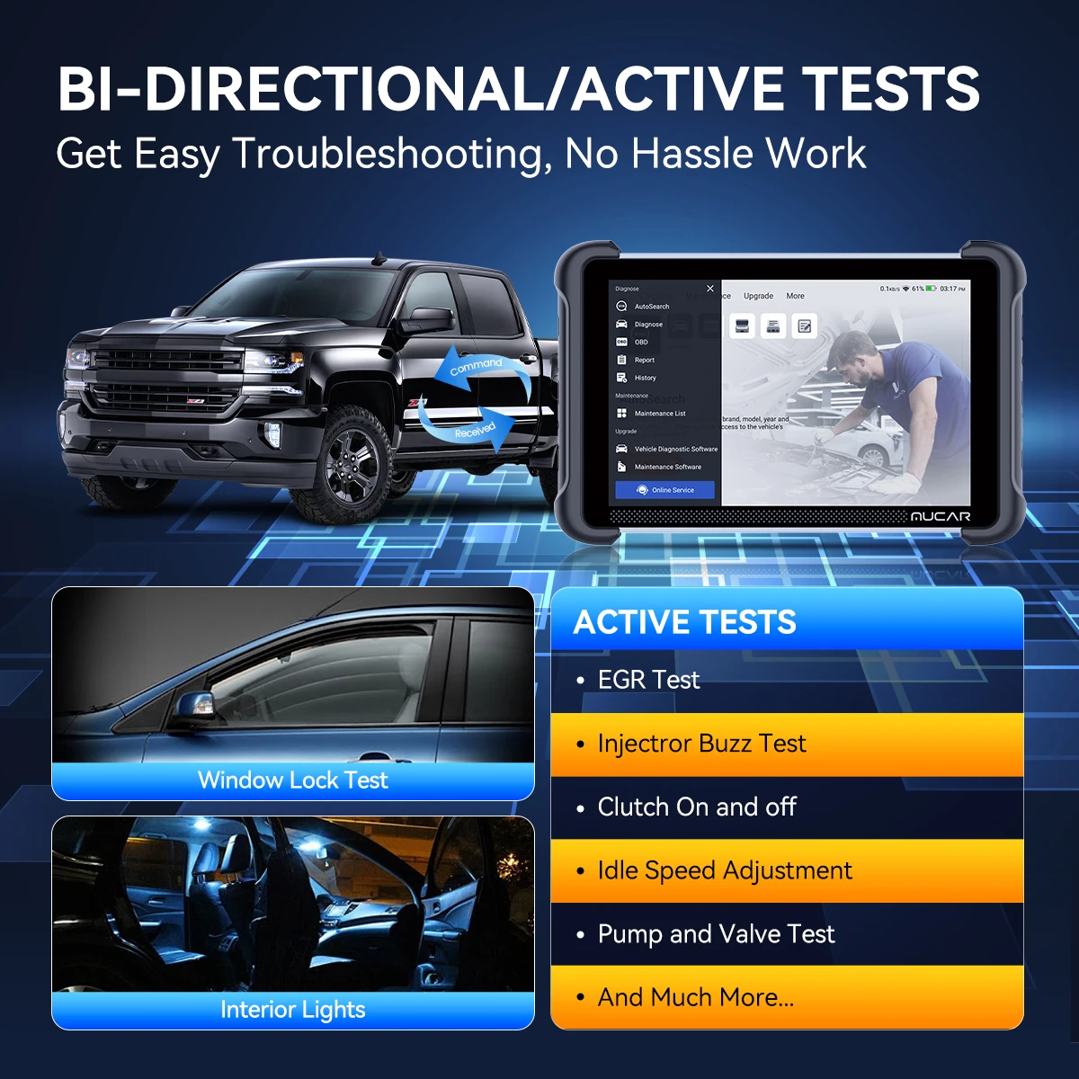 

MUCAR 892BT Global Version Free OBD2 Scanner Key IMMO Programming ECU Coding CANFD DOIP Bidirectional Car Diagnostics Tool