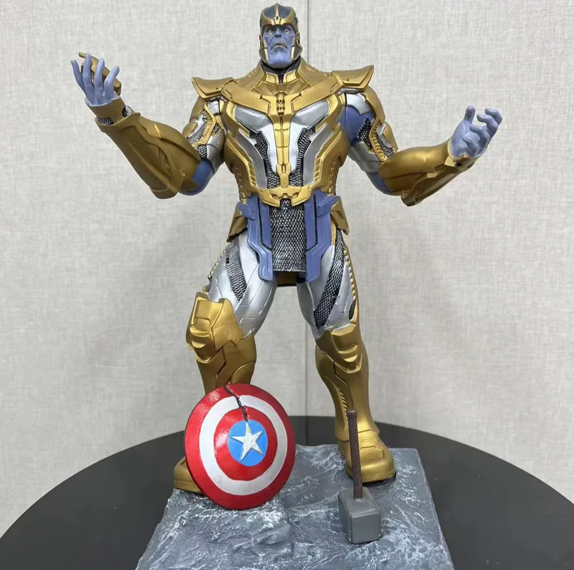 

In Stock 35cm The Avengers Figure GK Anime Thanos Collect Model Resin Desktop Ornament Decorations Holiday Gifts Children Toys