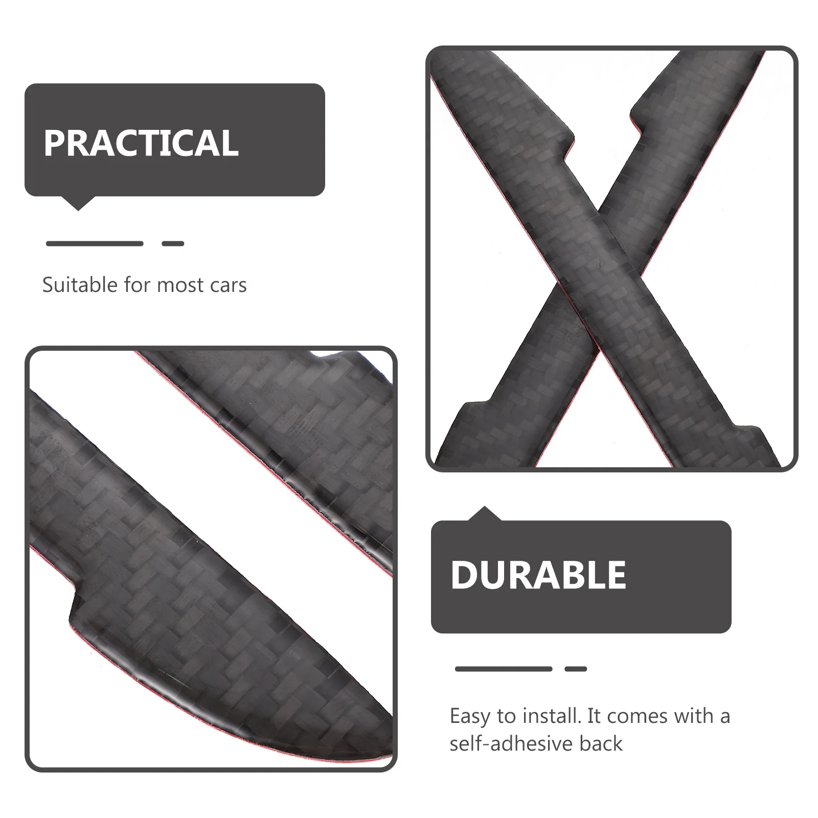 

4pcs Car Sill Protectors Anti Scratch Guards Auto Door Protector For Vehicle Accessories Pvc Door Bumpers Car Supplies